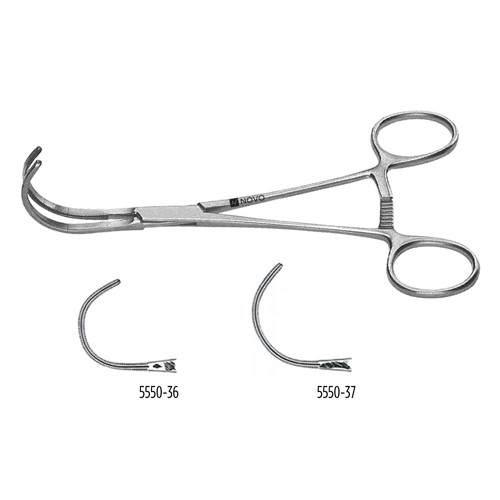 Beck Vascular Clamp, Cooley Jaws Calibrated At 5.0 Mm Intervals, Straight Shanks, 6" (15.0 Cm), Large Jaw, Medium Curve